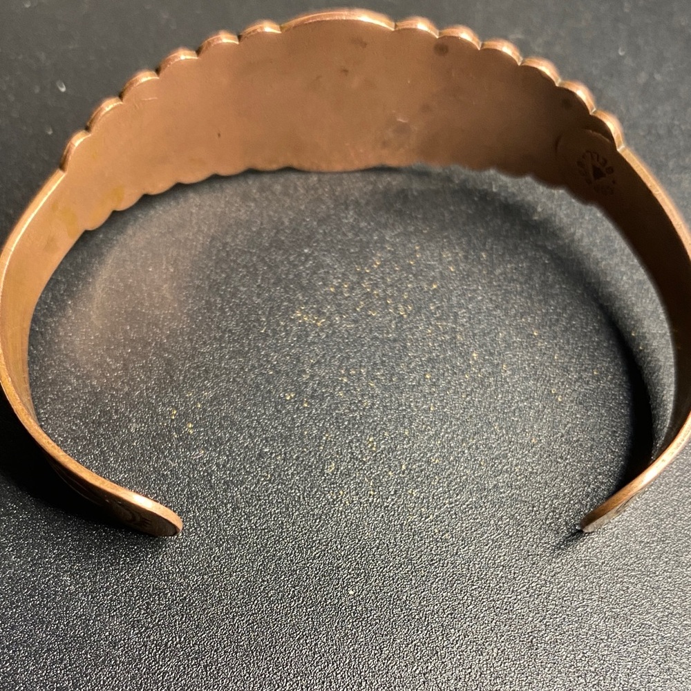 Vintage Bell Copper Cuff Bracelet - Picture 2 of 7